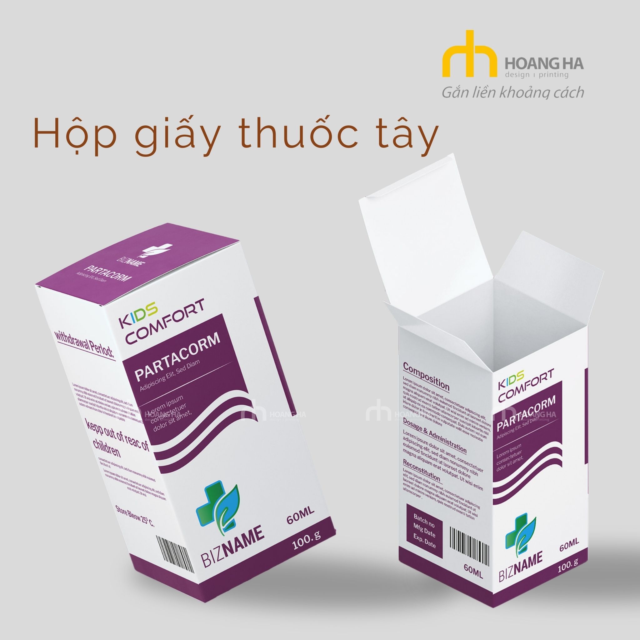 In an hop giay thuoc tay tai Hoang Ha